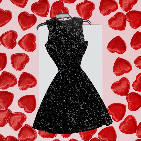 My Michelle Black Dress with Silver Pattern - Picture 2 of 2